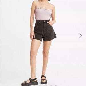 NWT flawed Levi’s High Rise Mom Denim Shorts